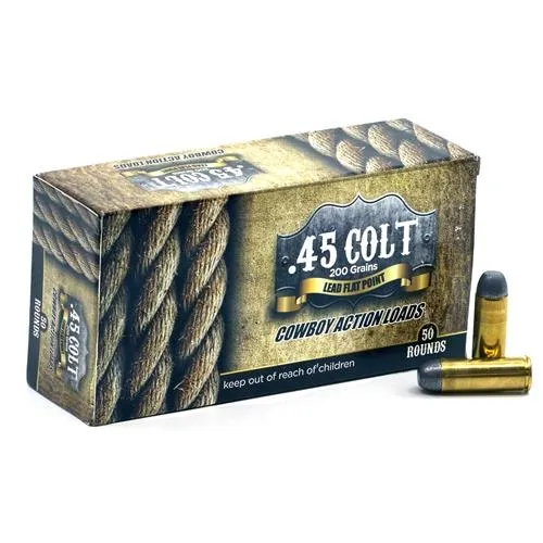 Lead Flat Nose 200 gr 45 Colt Handgun Ammo - 50 Round Box