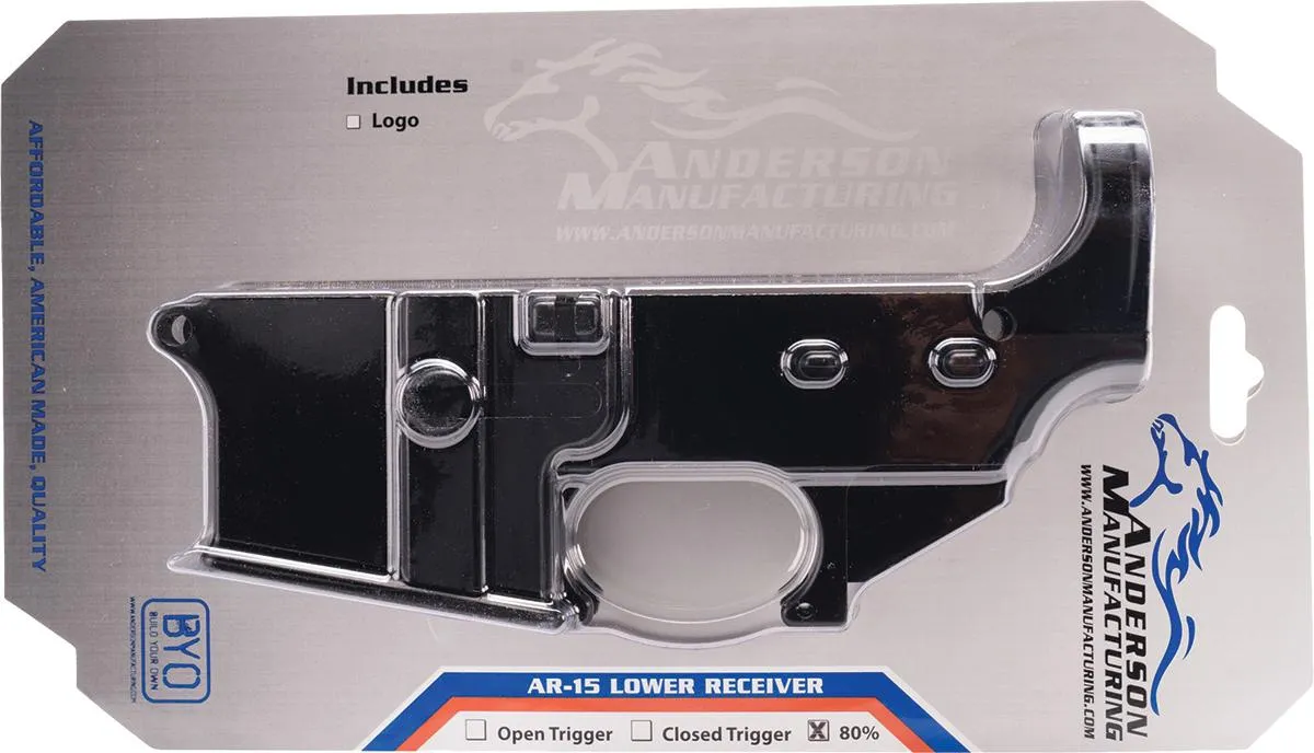 AM-15 Open 80% Lower Reciever - Black