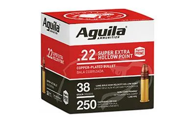 Super Extra High Velocity Hollow Point 22 Long Rifle Rimfire Ammo - 250 Rounds