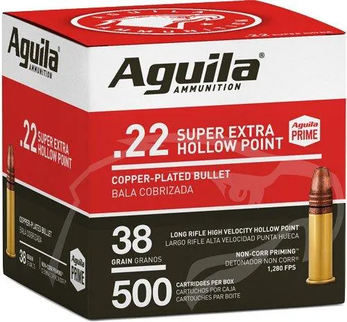 Super Extra High Velocity Hollow Point 22 Long Rifle Rimfire Ammo - 500 Rounds