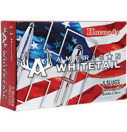 American Whitetail Lead Rifled Slug 12 Gauge Shotgun Ammo - 5 Round Box