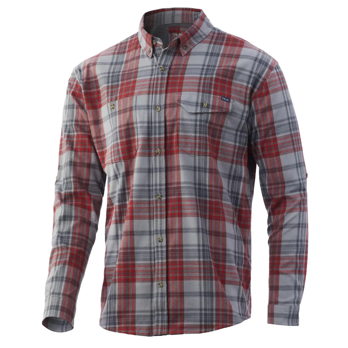 Volcanic Ash - Rutledge Polyester Fishing Flannel Shirt