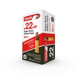 Super Extra Copper Plated Hollow Point 38 gr 22 Long Rifle Rimfire Ammo - 50 Round Box