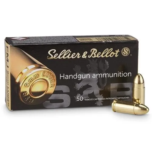 Full Metal Jacket 124 gr 9mm Pistol & Revolver Ammo - 50 Round Box