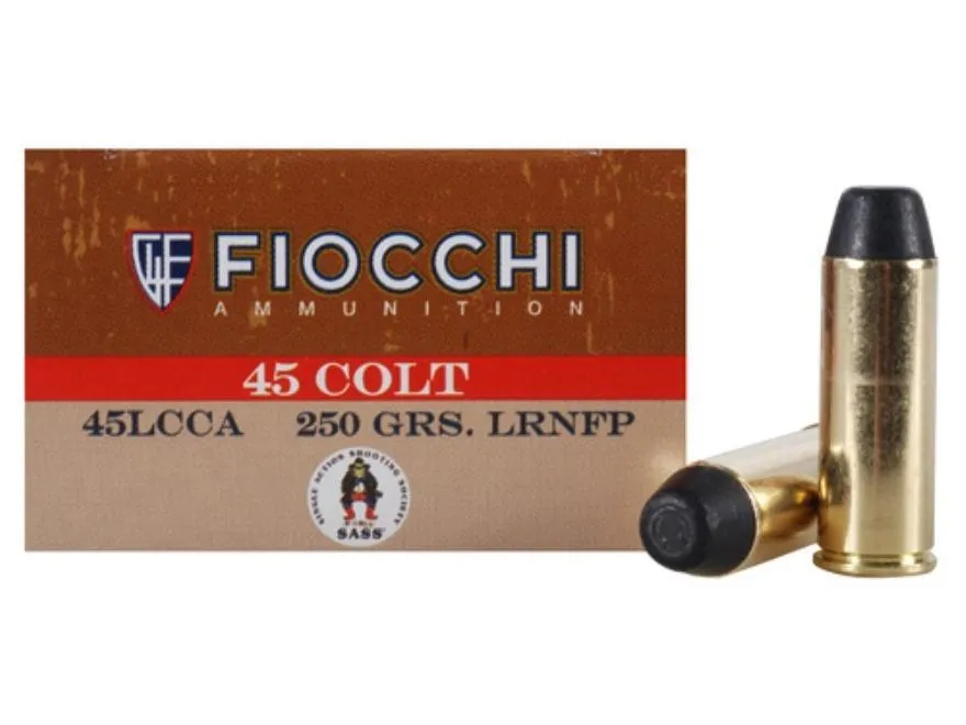 Cowboy Action Lead Round Nose Flat Point 45 Long Colt Handgun Ammo - 50 Round Box