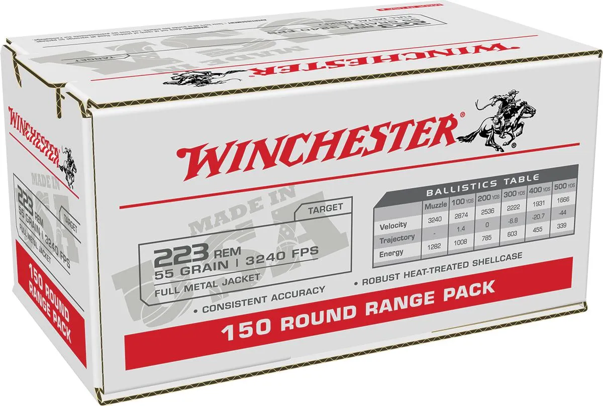 USA Lake City Full Metal Jacket 223 Remington Rifle Ammo -150 Round Box