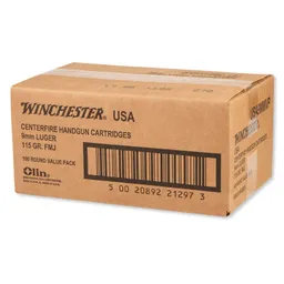 USA Full Metal Jacket 115 gr 9mm Handgun Ammo - 1000 Round Case