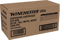 USA Lake City Bulk Full Metal Jacket 55 gr 223 Remington Rifle Ammo - 1000 Round Case