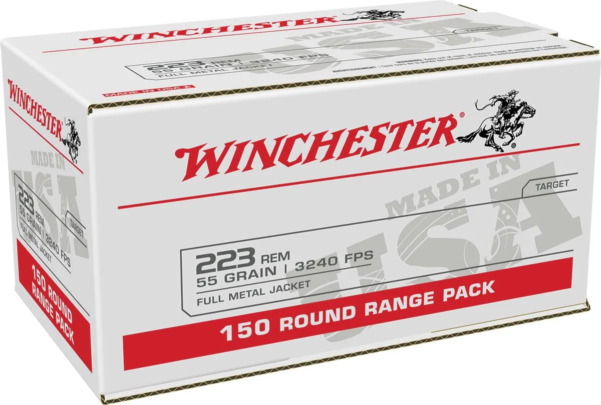 USA Lake City Full Metal Jacket 223 Remington Rifle Ammo - 150 Round Box