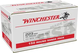 USA Lake City Full Metal Jacket 223 Remington Rifle Ammo - 150 Round Box