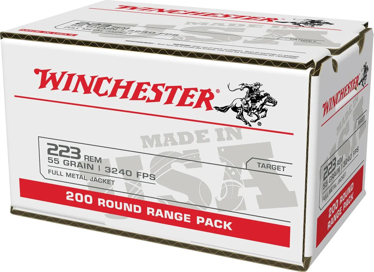 USA Lake City Full Metal Jacket 55 gr 223 Remington Rifle Ammo - 200 Round Box