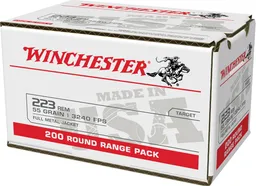 USA Lake City Full Metal Jacket 55 gr 223 Remington Rifle Ammo - 200 Round Box
