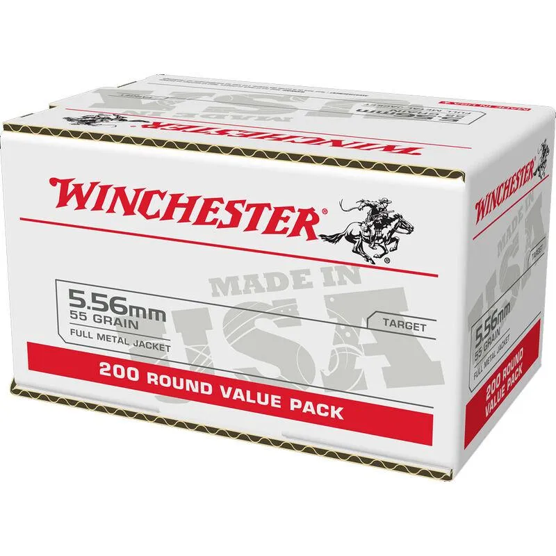 USA M193 Full Metal Jacket 55 gr 5.56 NATO Rifle Ammo - 200 Round