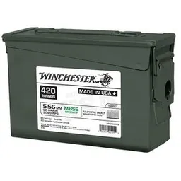 USA M855 Green Tip Full Metal Jacket 62 gr 5.56 NATO Rifle Ammo - 420 Rounds
