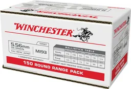 USA M193 Full Metal Jacket 55 gr 5.56 NATO Rifle Ammo - 150 Round