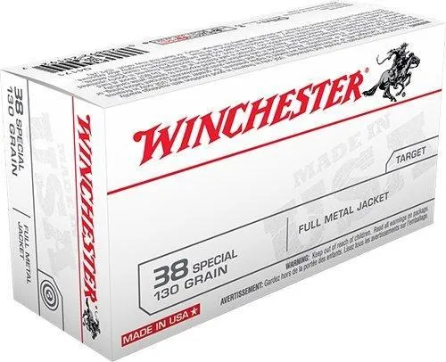 USA Full Metal Jacket 130 gr 38 Special Handgun Ammo