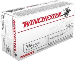 USA Full Metal Jacket 130 gr 38 Special Handgun Ammo