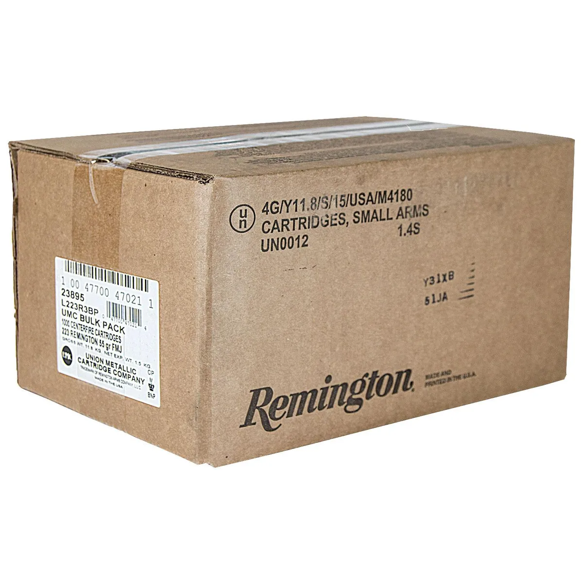 UMC Full Metal Jacket 55 gr 223 Remington Rifle Ammo - 1000 Rounds