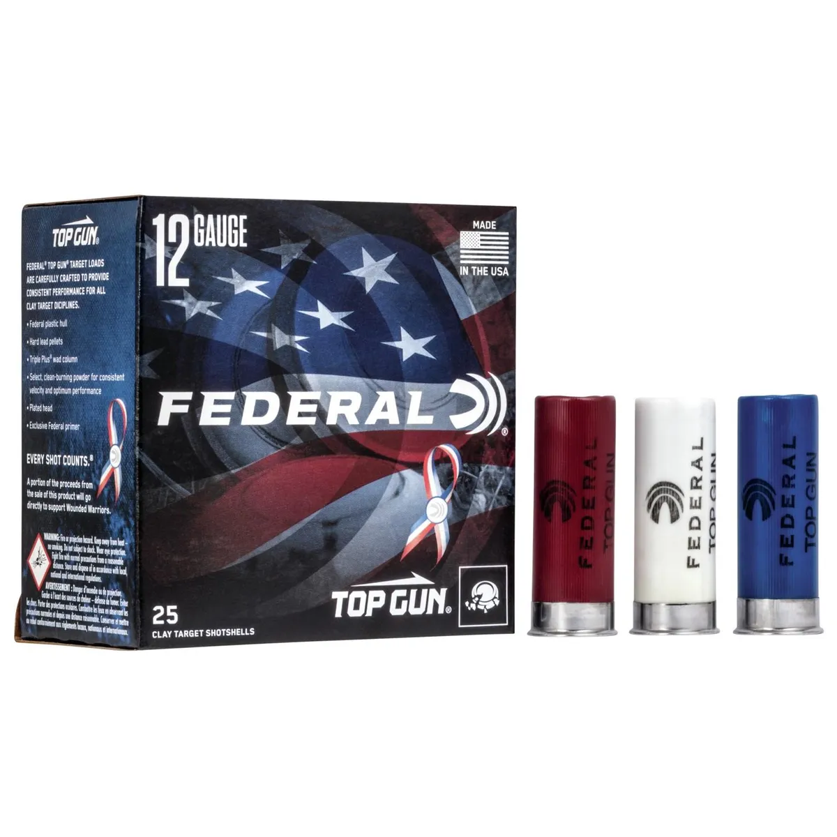 Top Gun Clay Target #8 1145 fps 12 Gauge Shotgun Ammo - 25 Round Box