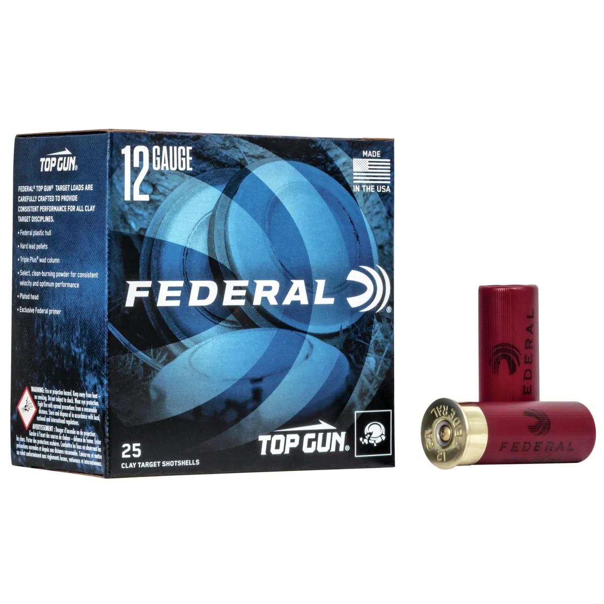 Top Gun Clay Target #8 1200 fps 12 Gauge Shotgun Ammo - 25 Round Box