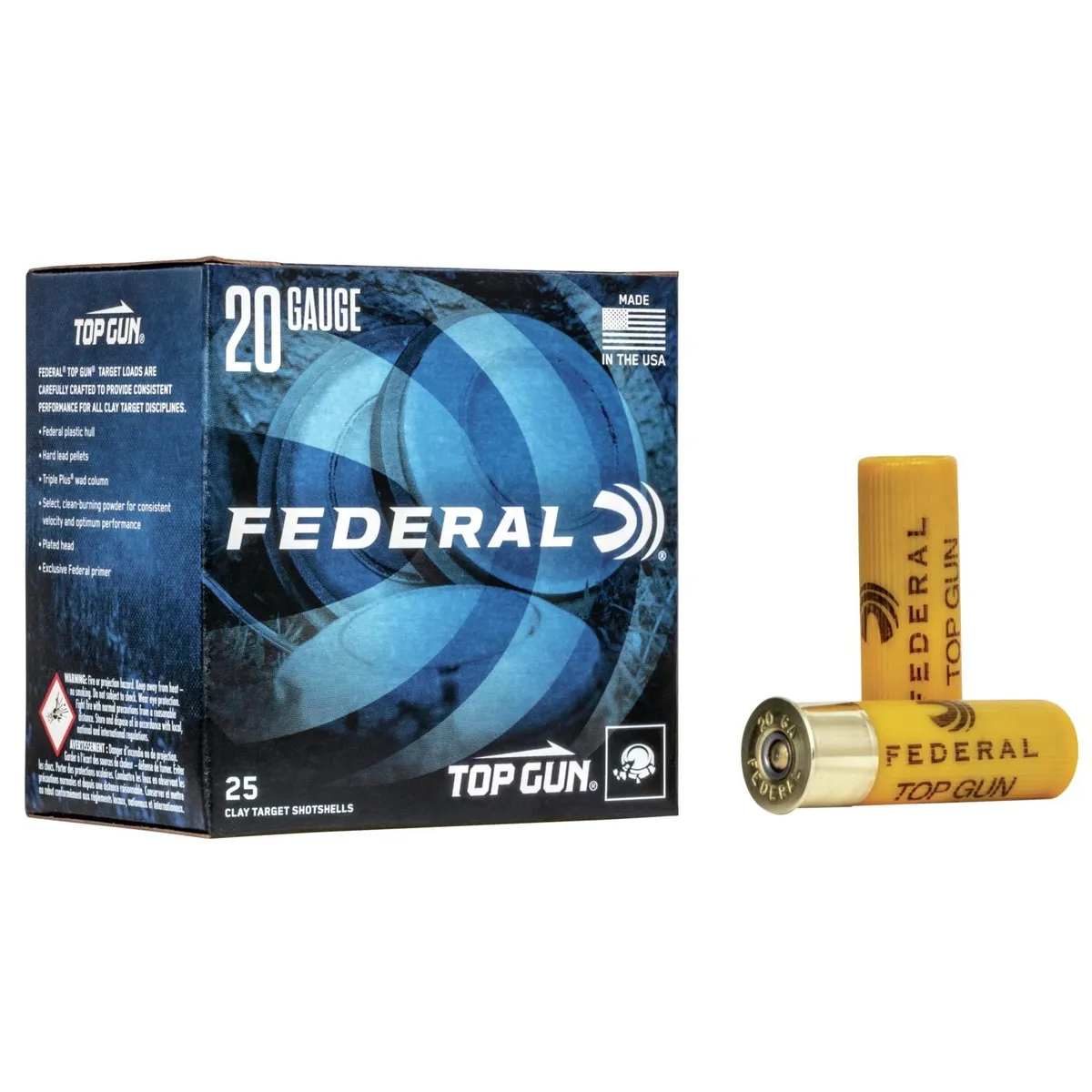 Top Gun Clay Target #7.5 20 Gauge Shotgun Ammo - 25 Round Box