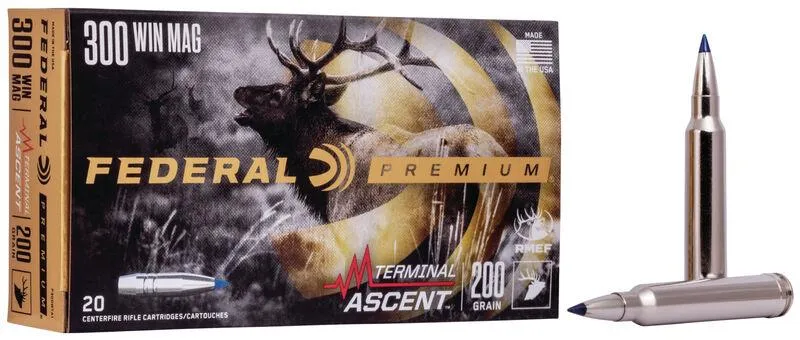 Premium Terminal Ascent 200 gr 300 Winchester Magnum Rifle Ammo - 20 Round Box
