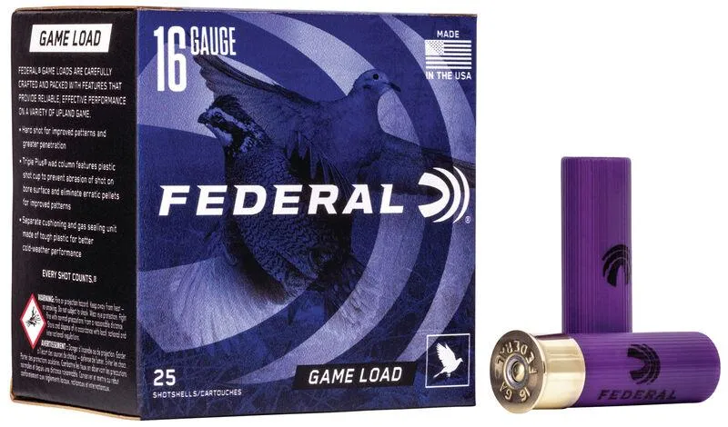 Game-Shok Upland #7.5 Lead Shot 16 Gauge Shotgun Ammo - 25 Round Box