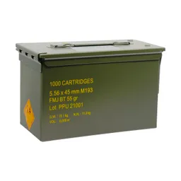 Rangemaster Full Metal Jacket Boat Tail 55 gr 5.56 NATO Rifle Ammo - 1000 Rounds