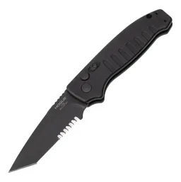 Hogue Ballista I Automatic Folder Knife 3 1/2" Tanto Blade Black Serrated