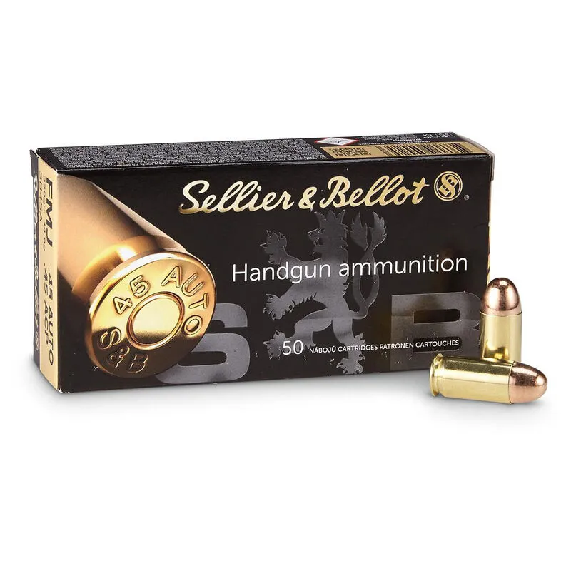 Full Metal Jacket 230 gr 45 ACP Handgun Ammo - 50 Round Box