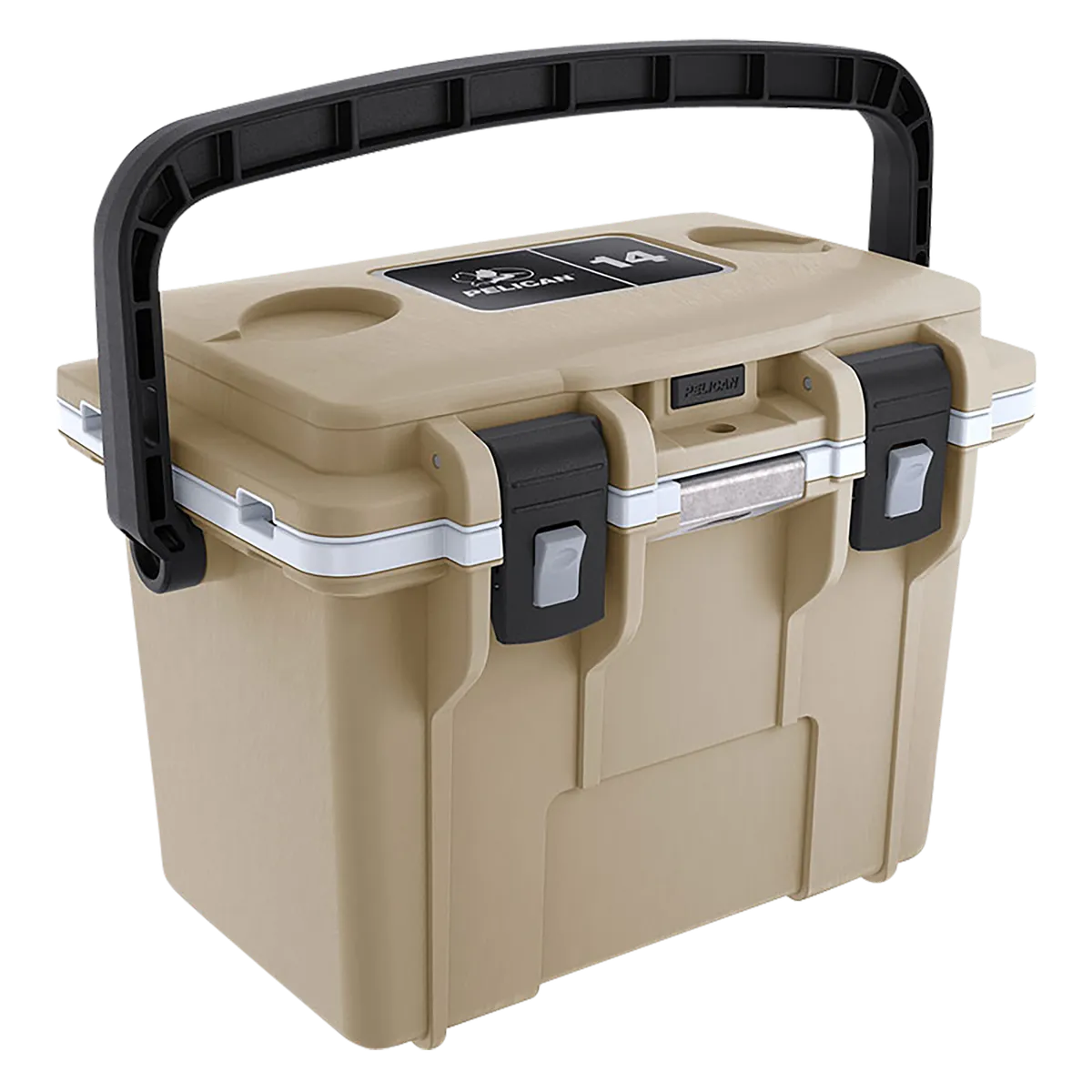 14 Quart Personal Cooler - Tan/White