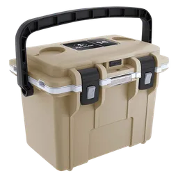14 Quart Personal Cooler - Tan/White