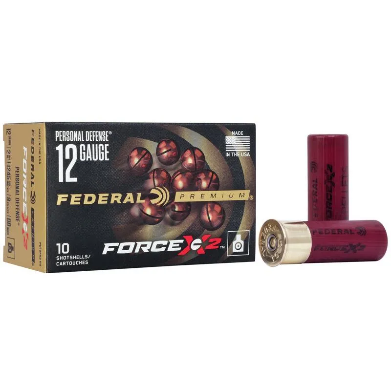 Premium Force X2 00 Buckshot 2.75" 12 Gauge Shotgun Ammo - 10 Round Box