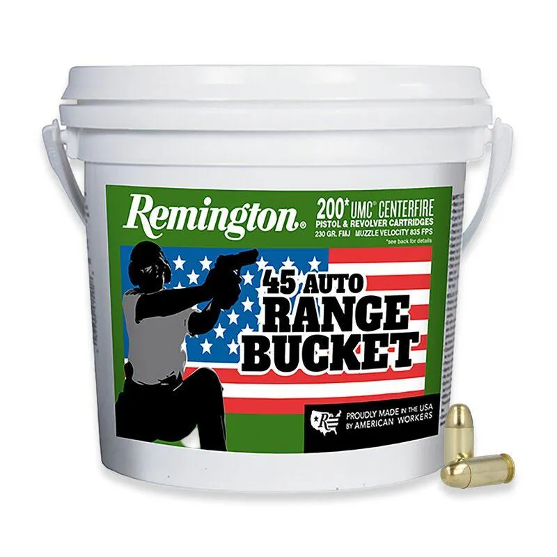 UMC Full Metal Jacket 230 gr 45 ACP Handgun Ammo - 200 Round Bucket