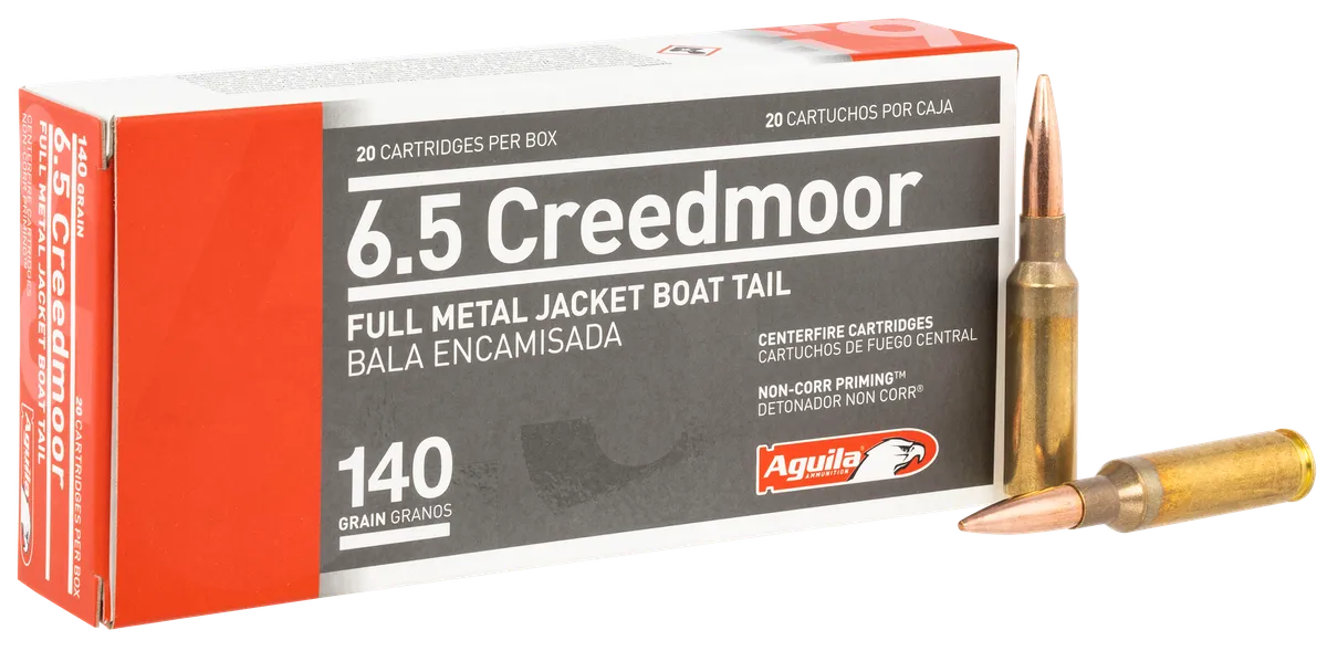 Target & Range Full Metal Jacket Boat-Tail 140 gr 6.5mm Creedmoor Rifle Ammo - 20 Round Box