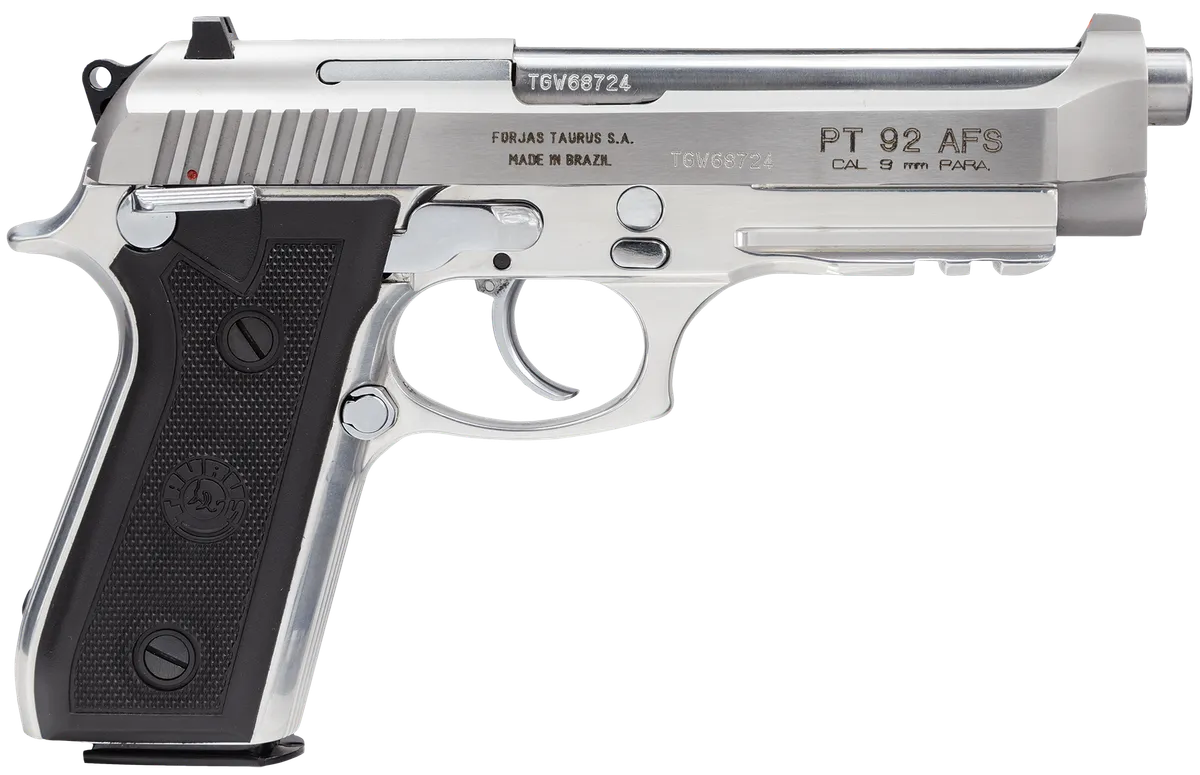 92 5" 17 Round 9mm Luger Pistol - Stainless/Black