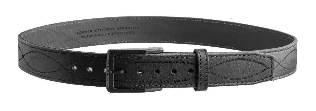 Tejas El Pistolero 1.50" Wide Buckle Closure Bull Hide Belt - Black