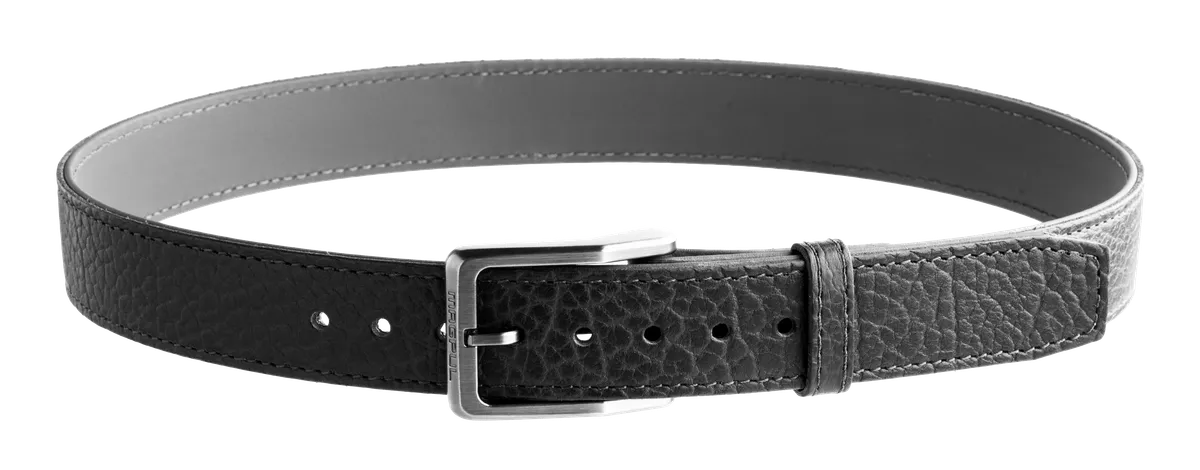 Tejas El Cibolo 1.50" Wide Buckle Closure Bison Hide Belt - Black