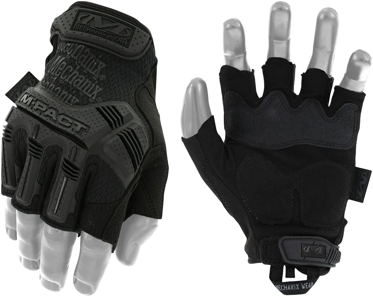M-Pact Fingerless Covert Thermoplastic Rubber Closure Synthetic Leather Gloves