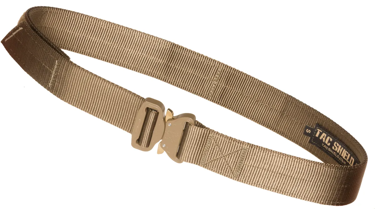 Tactical 1.50" Wide Buckle Closure Webbing Gun Belt - Coyote