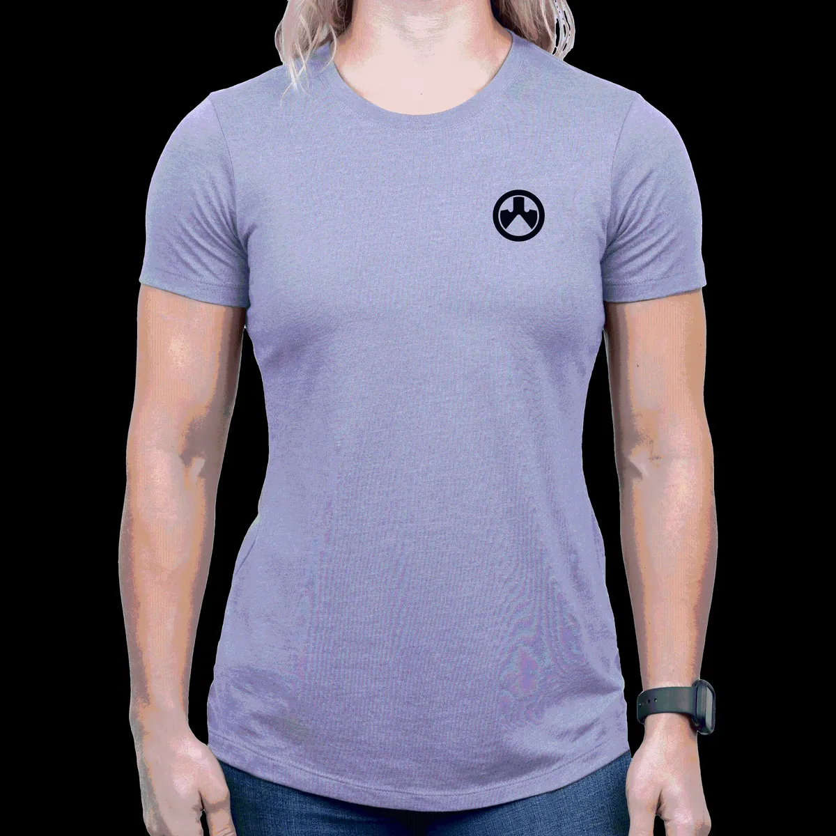 Women's Groovy Cotton/Polyester Short-Sleeved T-Shirt - Orchid