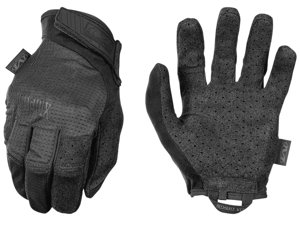 Specialty Vent Covert Velcro Closure Suede Touchscreen Gloves