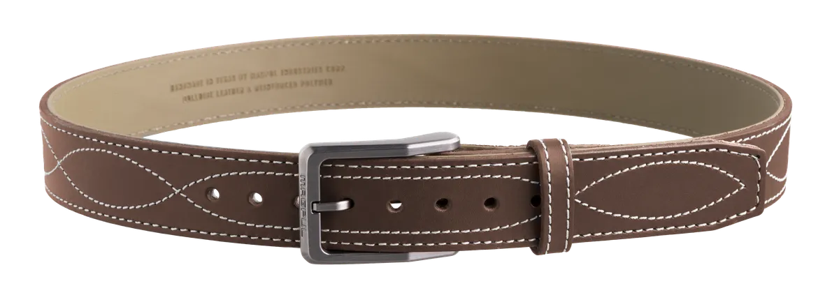 Tejas El Pistolero 1.50" Wide Buckle Closure Bull Hide Belt - Choc Brown