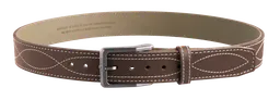 Tejas El Pistolero 1.50" Wide Buckle Closure Bull Hide Belt - Choc Brown