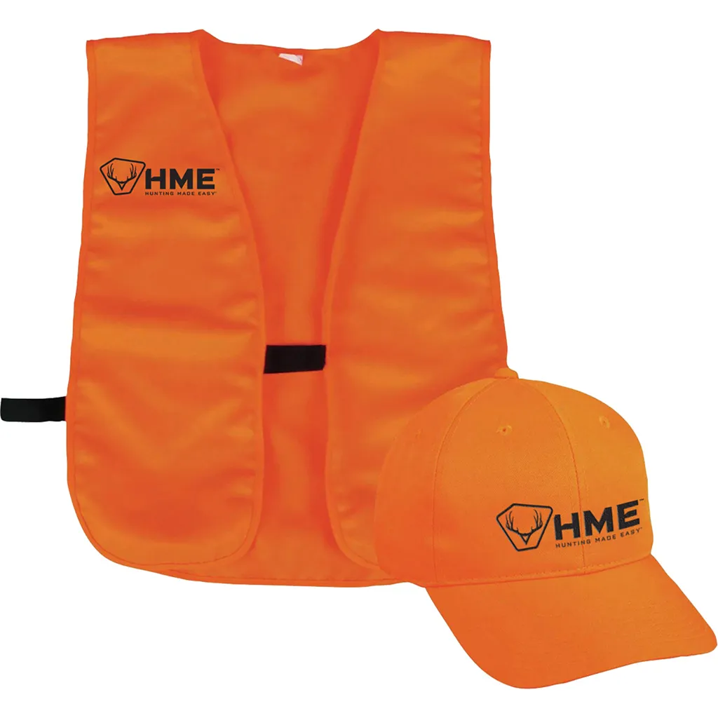 Orange Safety Vest & Hat Combo - One Size