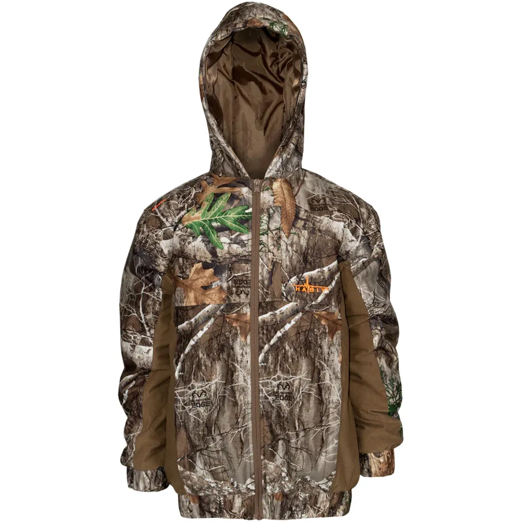Youth Cedar Branch Insulated Waterproof Bomber Jacket - RealTree Edge