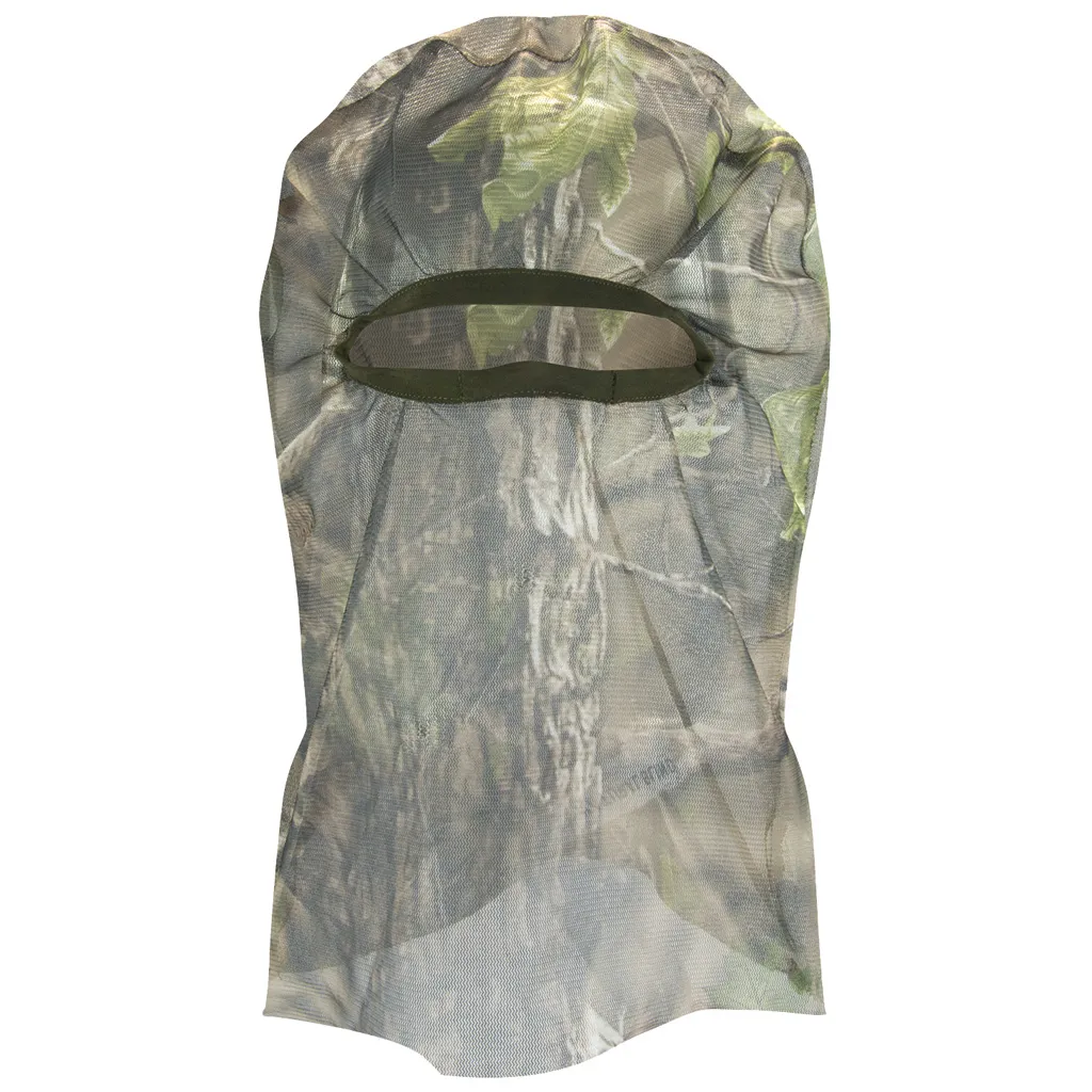 Sierra Full Mesh Camo Facemask - Blind Green