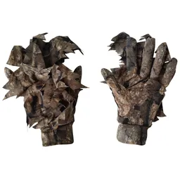 Camo Leafy Gloves - RealTree Timber