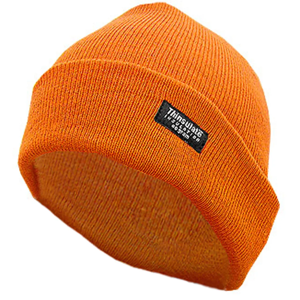 Insulated 2-Ply Cuff Knit Cap - Blaze Orange