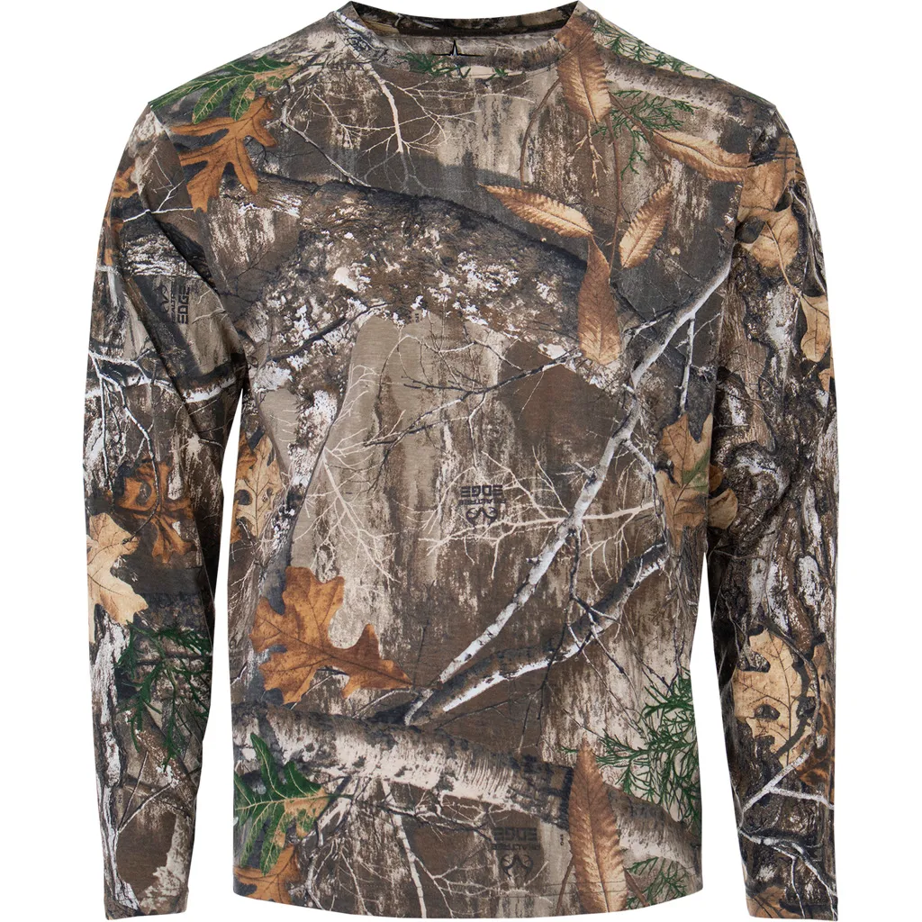 Men's Bear Cave Camo Long Sleeve Tee - RealTree Edge